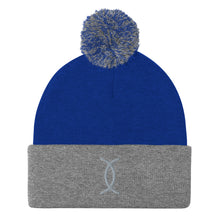 Load image into Gallery viewer, Ujamaa SYM GRY Pom-Pom Beanie