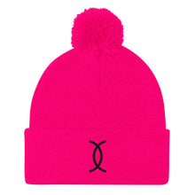 Load image into Gallery viewer, Ujamaa SYM BLK Pom-Pom Beanie