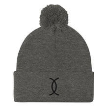 Load image into Gallery viewer, Ujamaa SYM BLK Pom-Pom Beanie