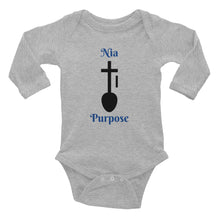 Load image into Gallery viewer, Nia Purpose Symbol Infant Long Sleeve Bodysuit