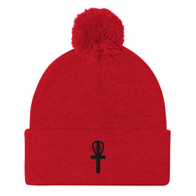 Load image into Gallery viewer, Imani SYM BLK Pom-Pom Beanie