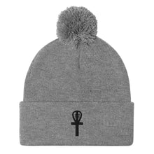 Load image into Gallery viewer, Imani SYM BLK Pom-Pom Beanie