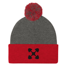 Load image into Gallery viewer, Ujima SYM BLK Pom-Pom Beanie