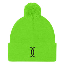 Load image into Gallery viewer, Ujamaa SYM BLK Pom-Pom Beanie