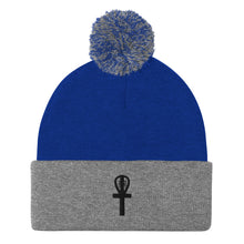 Load image into Gallery viewer, Imani SYM BLK Pom-Pom Beanie