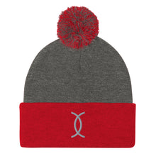 Load image into Gallery viewer, Ujamaa SYM GRY Pom-Pom Beanie