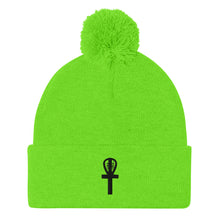 Load image into Gallery viewer, Imani SYM BLK Pom-Pom Beanie