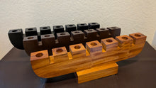 Load image into Gallery viewer, Wood Kwanzaa Kinara