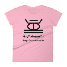 Load image into Gallery viewer, Kujichagulia Self-Determination BLK SYM Women&#39;s short sleeve t-shirt