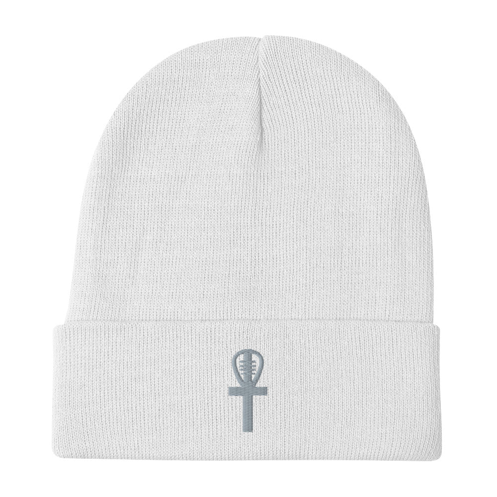 Nia SYM GRY Embroidered Beanie