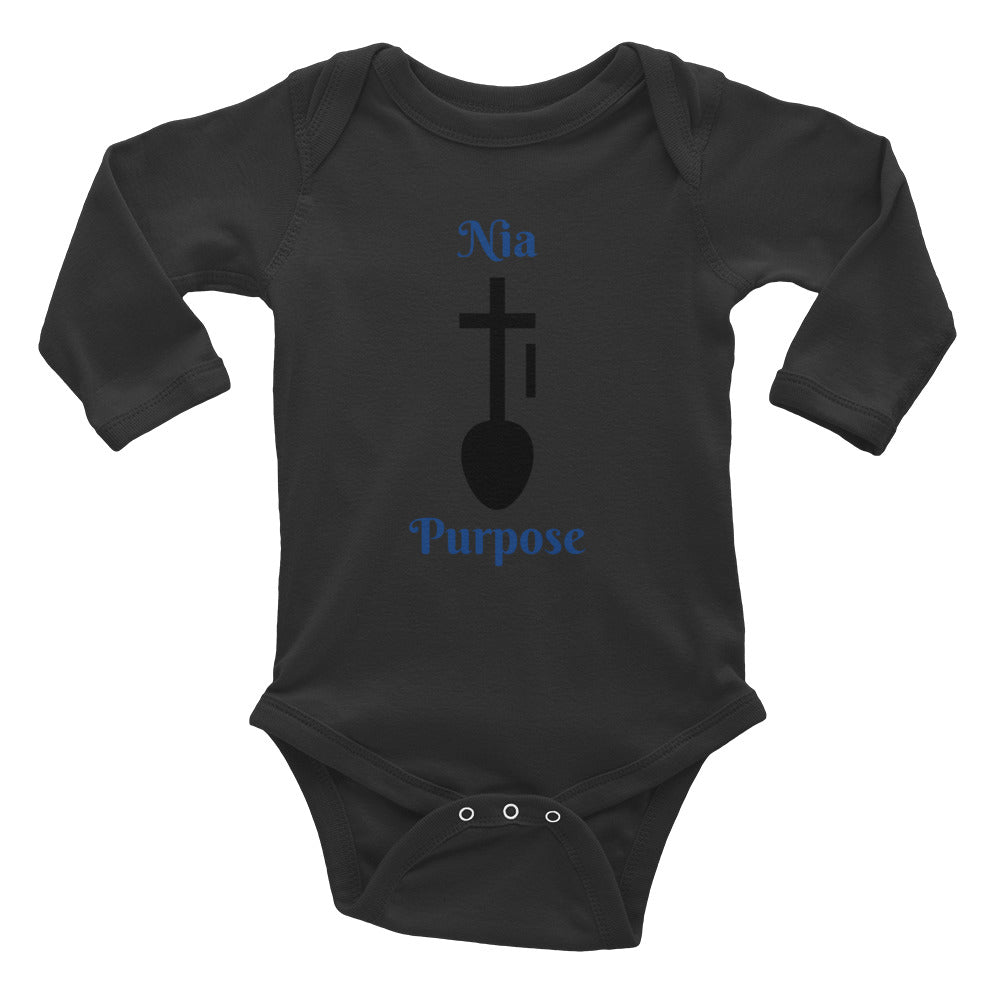 Nia Purpose Symbol Infant Long Sleeve Bodysuit