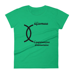 Ujamaa Cooperative Economics BLK SYM Women's short sleeve t-shirt