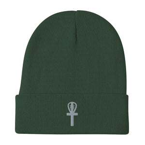 Nia SYM GRY Embroidered Beanie