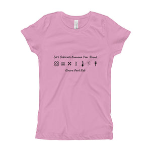 Kwanzaa Adinkra Symbols BLK Girl's T-Shirt
