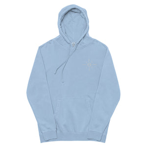 KENNEM White Unisex pigment dyed hoodie